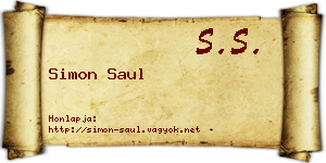Simon Saul névjegykártya